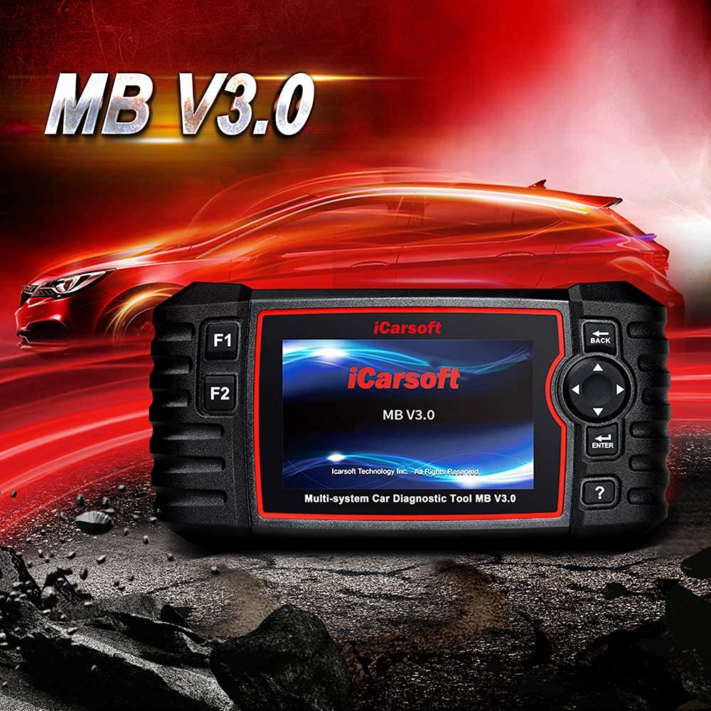 iCarsoft MB V3.0 professionelles und leistungsstarkes Universal Diagnosegerät für Mercedes/Sprinter/Smart Fahrzeuge mit 10 cm TFT- Farbbildschirm, OBDII Funktionen, CANBUS