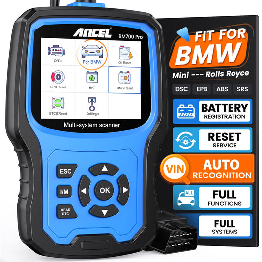 Ancel BM700 PRO OBD2 Diagnosegerät für BMW/für MINI/für RR, AutoVIN, Vollständige System Fahrzeug Diagnose CBS Öl EPB SAS BMS EGS DPF Regeneration zurücksetzen
