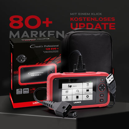 LAUNCH Europe CRP 129 EVO+ OBD2 Diagnosegerät Auto Auslesegerät Kfz-Diagnose EOBD Tester 4 Systemen Motor, ABS, SRS, Automatik Getriebe + 13 Service Funktionen mit Touchscreen WiFi Update/Android