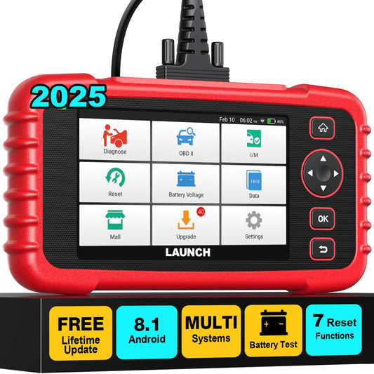 LAUNCH Globel CRP123X V2.0 obd2 Diagnosegerät KFZ-Codeleser für die ABS SRS Motor und Getriebe, 7 Rückstellfunktion, 10 OBD2-Funktionen, AUTOVIN, Lebenslanges kostenloses Update