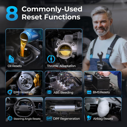 TOPDON OBD2 Diagnosegerät Bidirektionales Scan-Tool, ArtiDiag900 Lite Vollsystem-Auto diagnose mit Aktivem Test, 8 Reset-Diensten, Kabelloser OBD2-Autoscanner