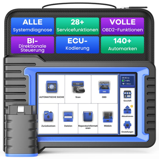 OBD2 Diagnosegerät, MUCAR VO7 Diagnosegerät Auto Mit Volle Systemdiagnose+28 Reset-Funktion, Auto Diagnosegerät Für BI-Direktionale Steuerung/Aktives Testen/ECU-Kodierung, 3 Jahre Kostenlose Updates